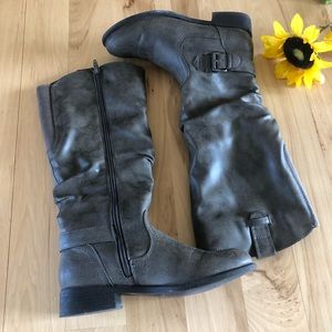 Mossimo Knee High Grey Boots with zipper size 7